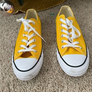 Converse Yellow Canvas Athletic Sneakers
